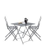 Mesa de jardín plegable de acero