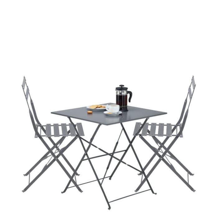 Mesa de jardín plegable de acero - Imagen 1